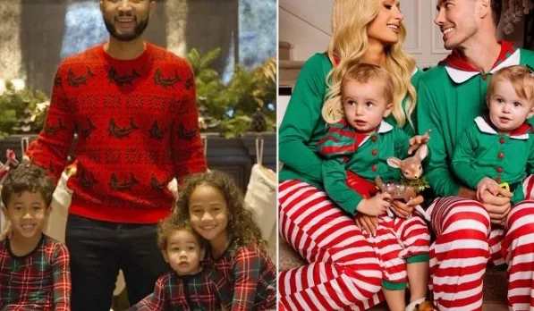 All the Celebrities Who Rocked Matching Pajamas for Christmas 2024